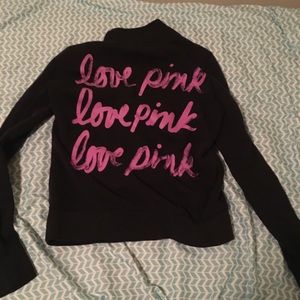 Pink zip up coat